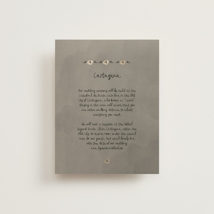 "Santa Catalina" - Direction Cards in Ink Wash by Ani Somi - Front