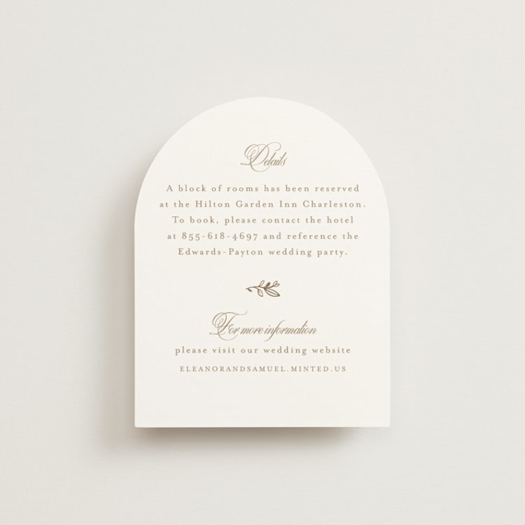 "Gold Crest" - Direction Cards in Ivory by Mansi Verma - Front