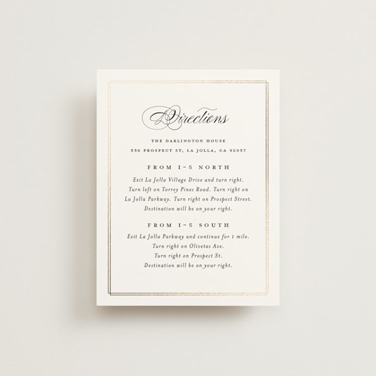 "Timeless" - Direction Cards in Linen by Erica Krystek - Front