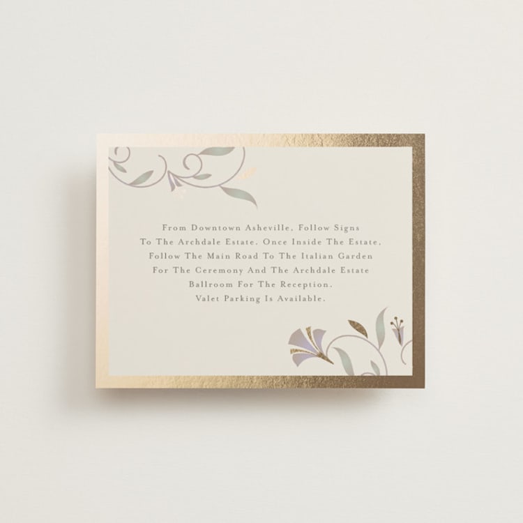 "Deco Nouveau" - Direction Cards in Vanilla by lori jacobs wemple - Front
