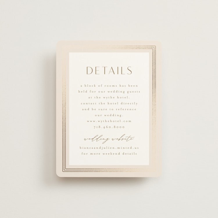 "Soleil" - Direction Cards in Latte by Kristie Kern - Front