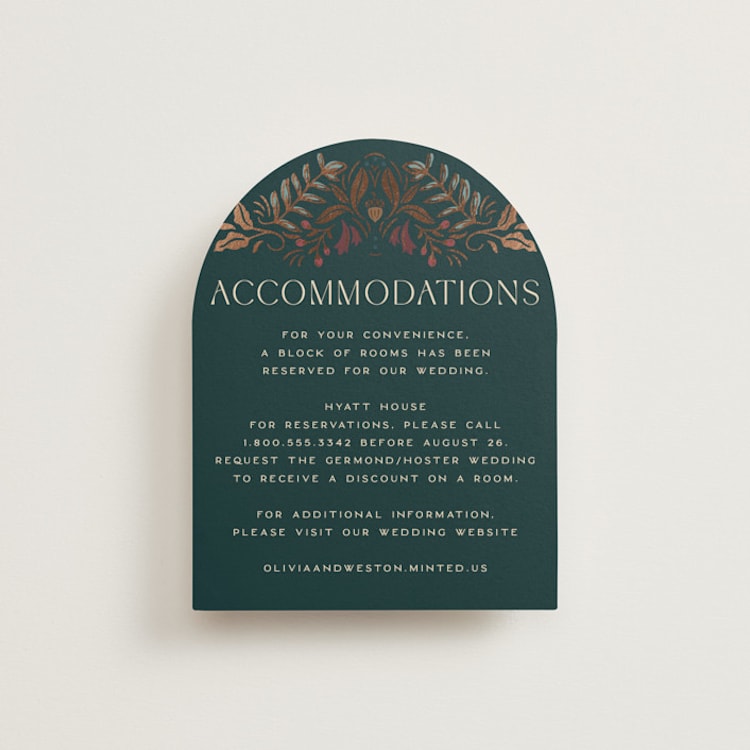"Autumnal Arch" - Direction Cards in Deep Sea by Erin German - Front