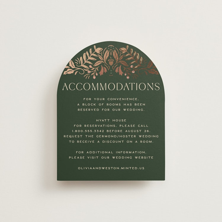 "Autumnal Arch" - Direction Cards in Leaf by Erin German - Front
