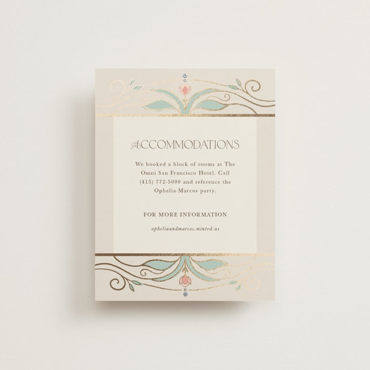 "Ornate Elegance" - Direction Cards in Ivory by Maria Hilas-Louie - Front