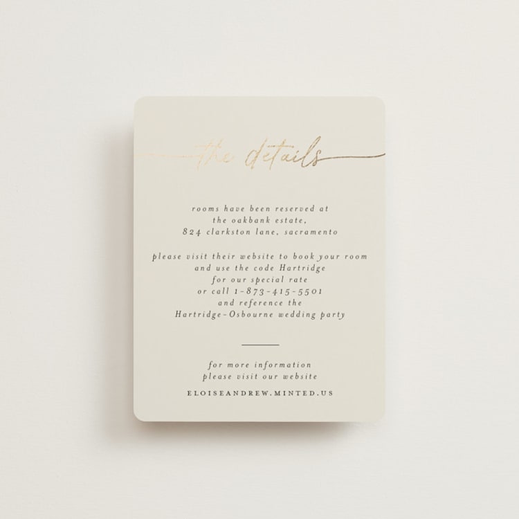 "silk" - Direction Cards in Linen by Pippa Shaw - Front