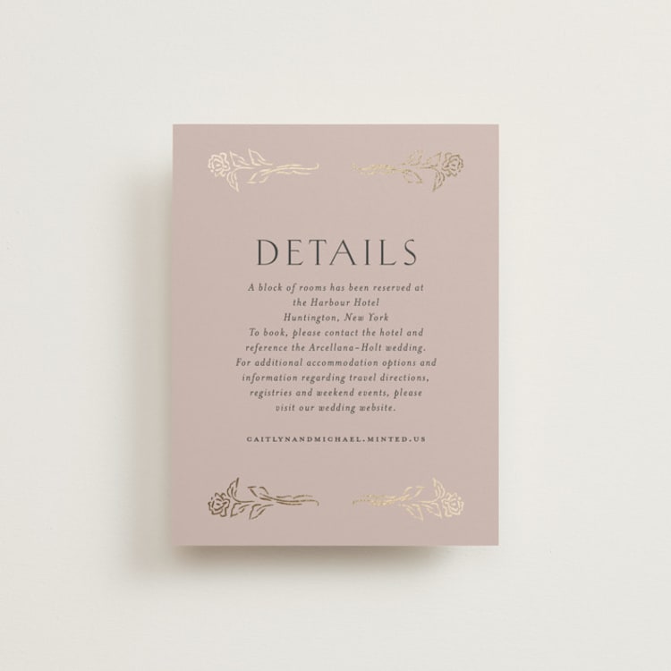 "dancing in the garden" - Direction Cards in Blush Meadow by Grae - Front