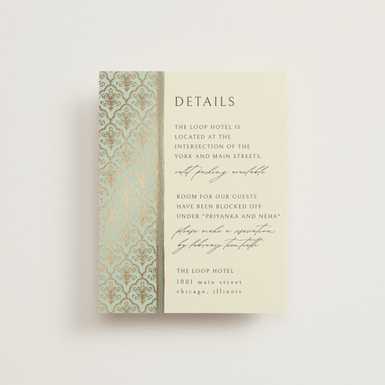"Aatreya" - Direction Cards in Aqua by Pati Cascino - Front