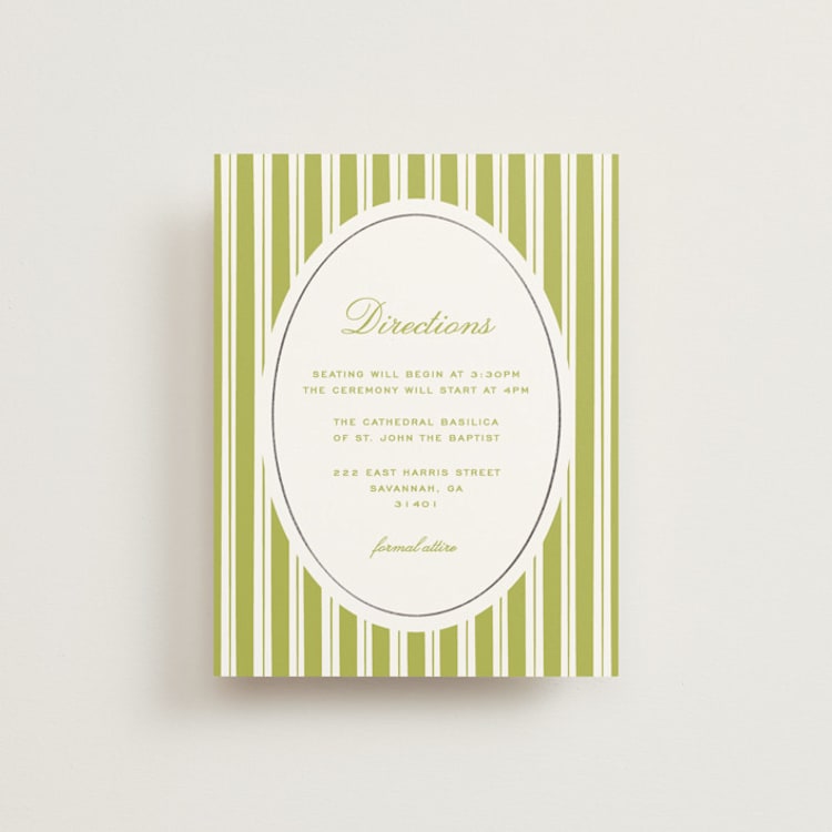 "Calia " - Direction Cards in Avocado by Ani Somi - Front