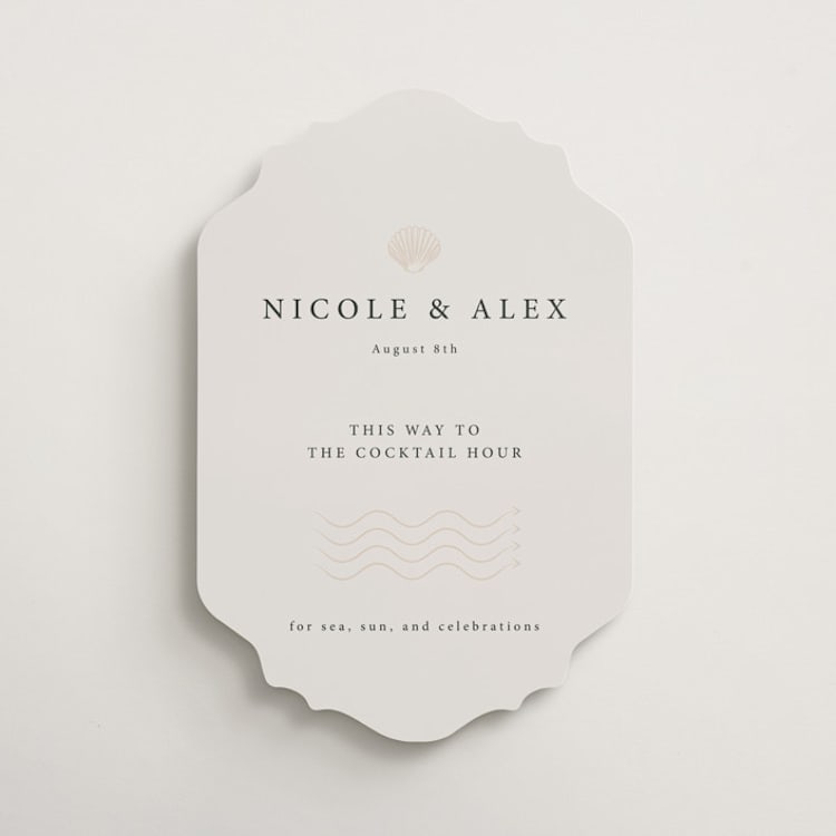 "Simple Seashell" - Direction Signs in Sand by Hannah Bowman - Front