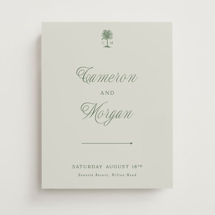 "Tropical" - Direction Signs in Sage by Bethan - Front