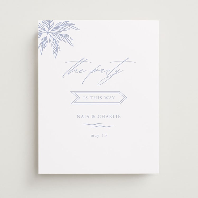 "Ocean Dreams" - Direction Signs in Pale Cerulean by Sabrin Deirani - Front