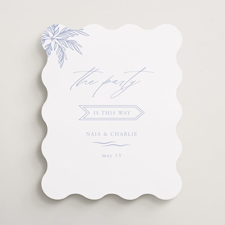 "Ocean Dreams" - Direction Signs in Pale Cerulean by Sabrin Deirani - Front