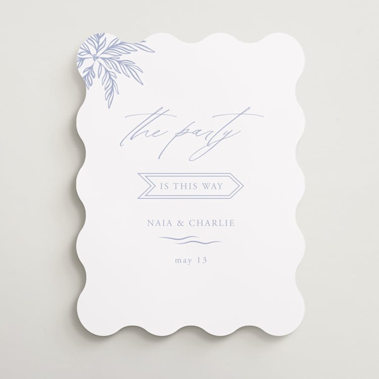 "Ocean Dreams" - Direction Signs in Pale Cerulean by Sabrin Deirani - Front