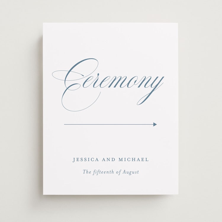 "Empire" - Direction Signs in Dusty Blue by Jennifer Postorino - Front