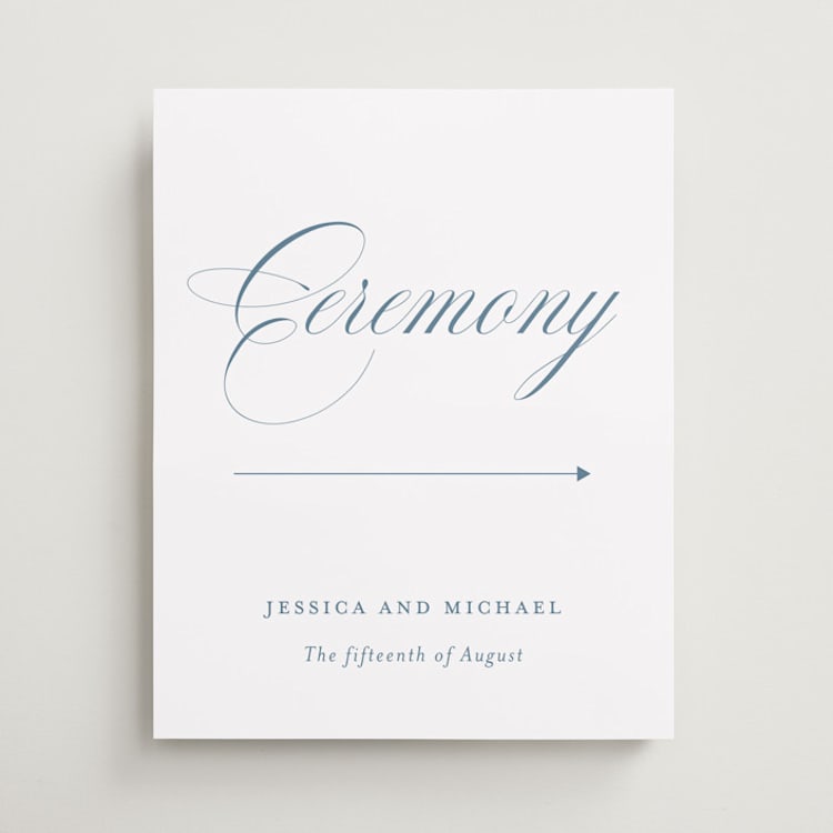 "Empire" - Direction Signs in Dusty Blue by Jennifer Postorino - Front