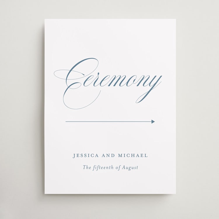 "Empire" - Direction Signs in Dusty Blue by Jennifer Postorino - Front