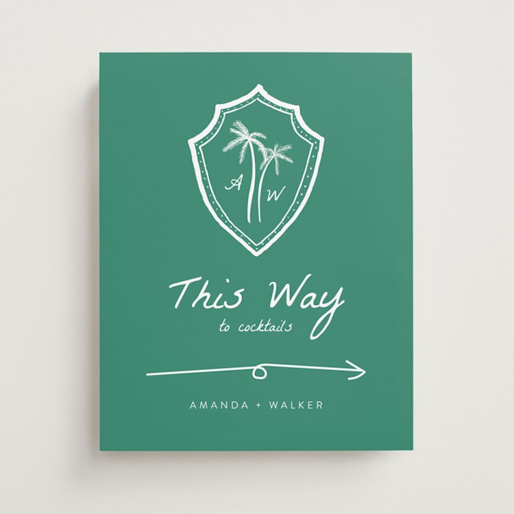 "Palm Tree Crest" - Direction Signs in Palm by Erika Firm - Front