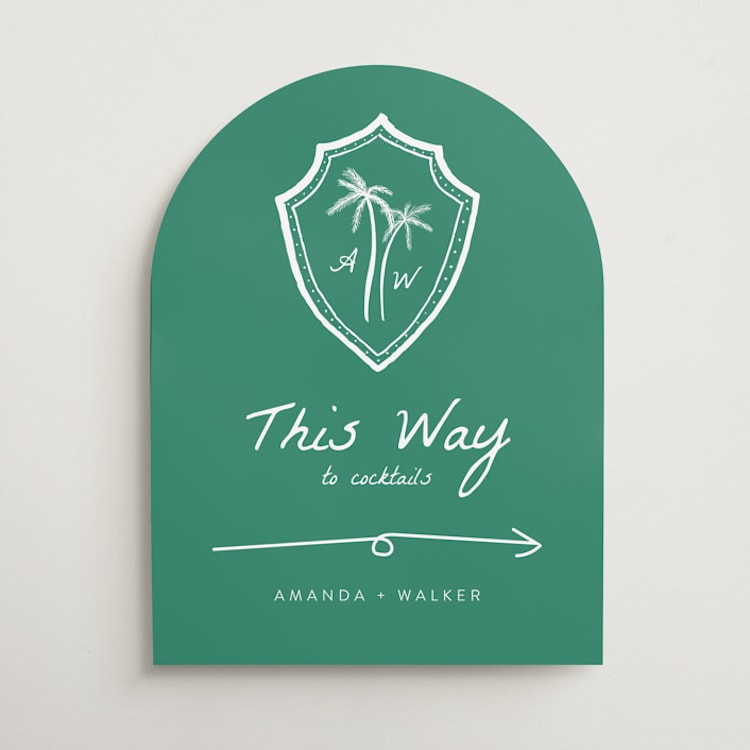 "Palm Tree Crest" - Direction Signs in Palm by Erika Firm - Front