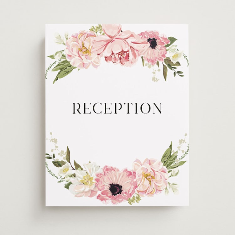 "Timeless Blooms" - Direction Signs in Peony by Susan Moyal - Front