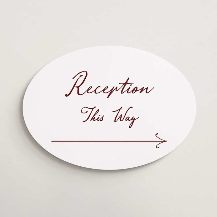 "Handwritten" - Direction Signs in Wine by Cass Loh - Front