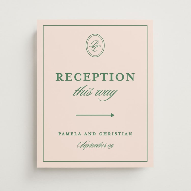 "Scripted" - Direction Signs in Emerald by Creo Study - Front