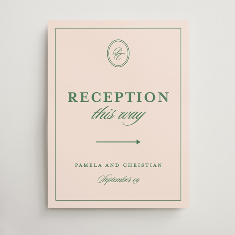 "Scripted" - Direction Signs in Emerald by Creo Study - Front