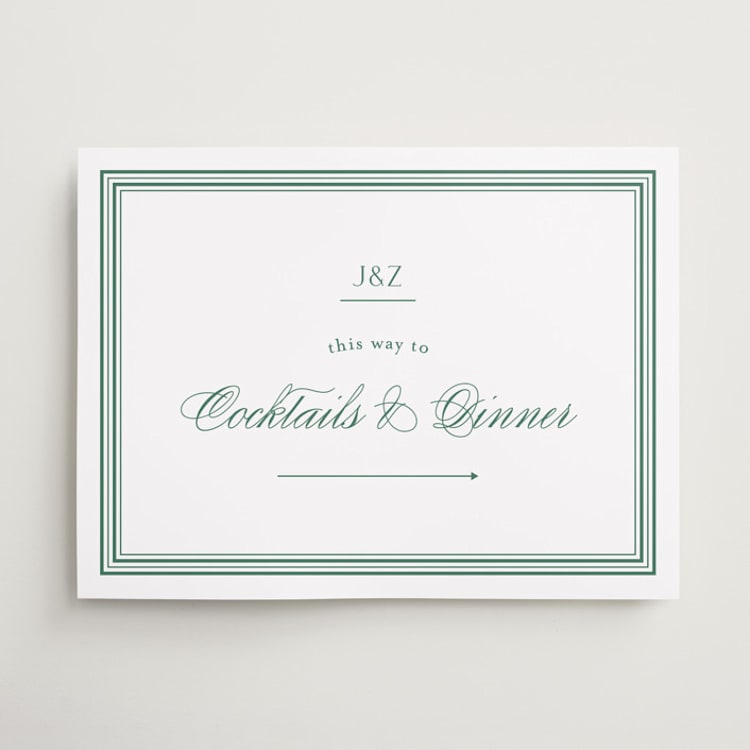 "Fresh Classic" - Direction Signs in Emerald by letterfix - Front