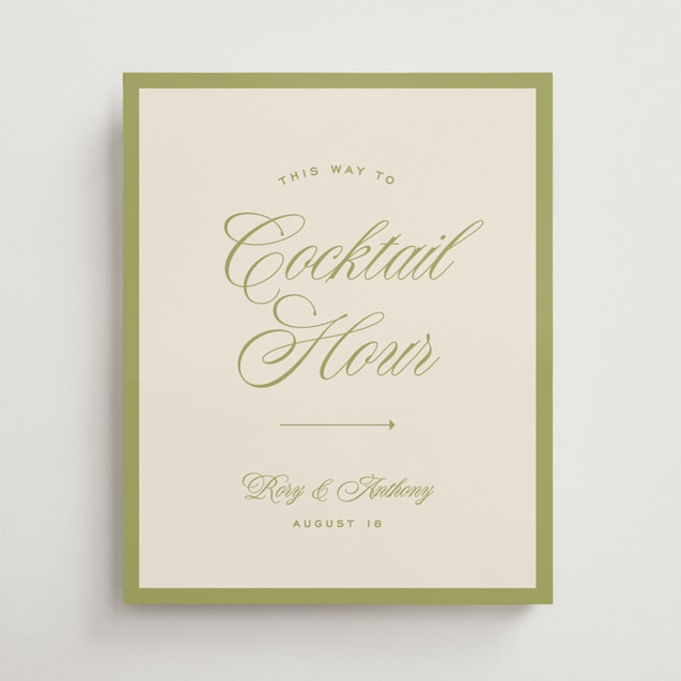 "rory" - Direction Signs in Olive by Ellen Schlegelmilch - Front