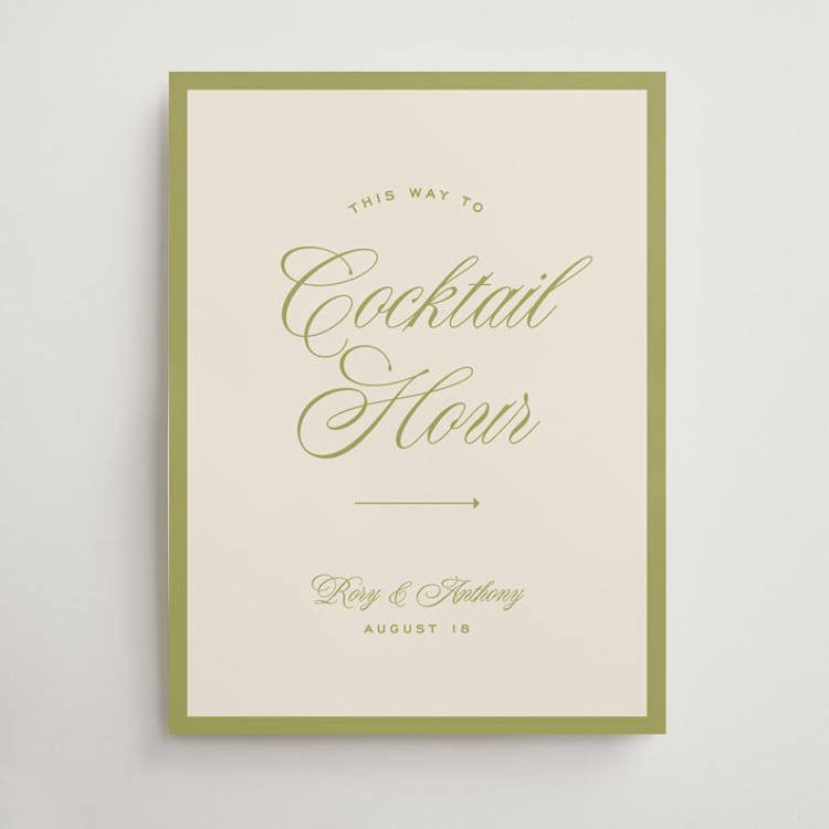 "rory" - Direction Signs in Olive by Ellen Schlegelmilch - Front