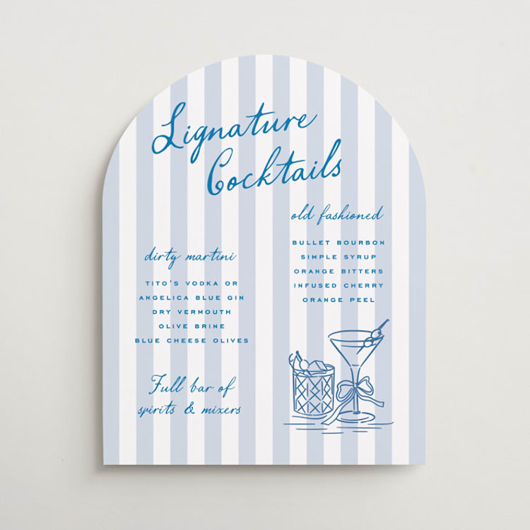 "Sketched Cocktail" - Direction Signs in Sail by Erin German - Front