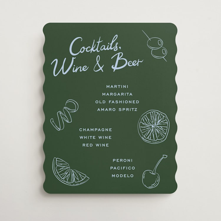 "Garnish" - Direction Signs in Olive by Megan Davis - Front