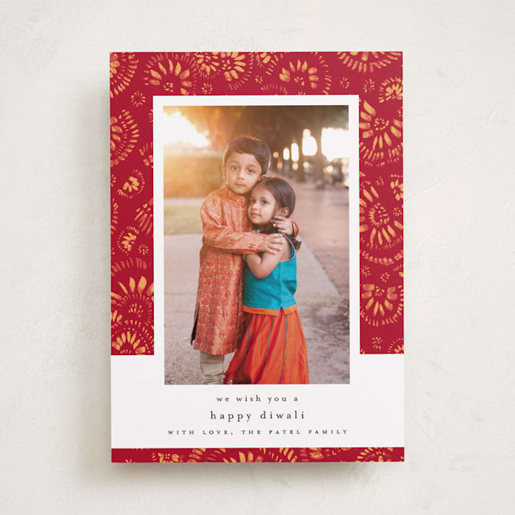 "spreading love" - Diwali Cards in Crimson by Susanne Kasielke - Front