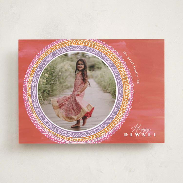 "Rangoli vibes" - Diwali Cards in Narangi by Creo Study - Front