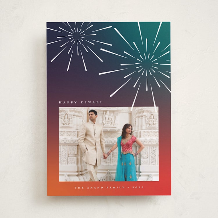 "Fireworks" - Diwali Cards in Sunset by Heather Schertzer - Front
