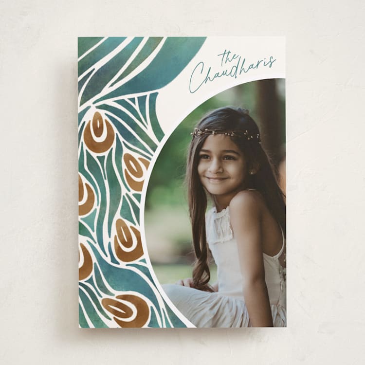 "Beauty" - Diwali Cards in Peacock by Ghia Designs - Front