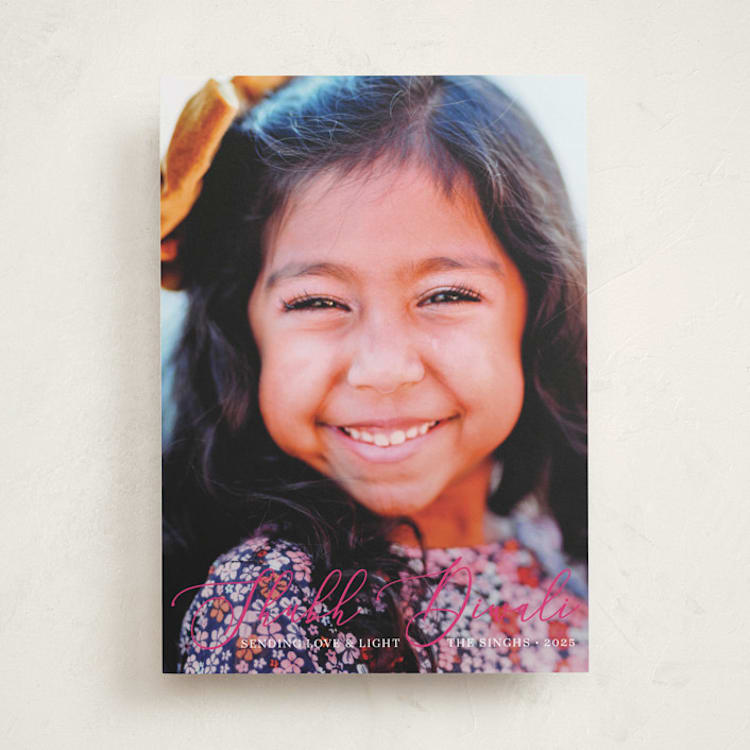 "scripted diwali" - Diwali Cards in Magenta by Liz Conley - Front