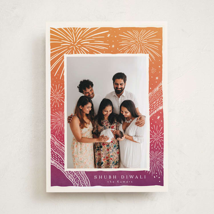 "Fireworks" - Diwali Cards in Sunset by Tamara Hilje - Front