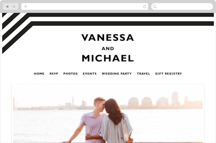 "Desenfadado" - Wedding Website in Black by Aspacia Kusulas - Desktop Design