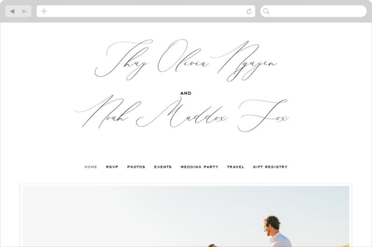 "la noce" - Wedding Website in Ink by Design Lotus - Desktop Design