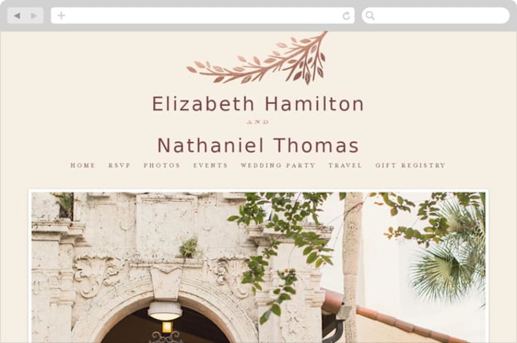 "Enchanted" - Wedding Website in Maple by Griffinbell Paper Co. - Desktop Design