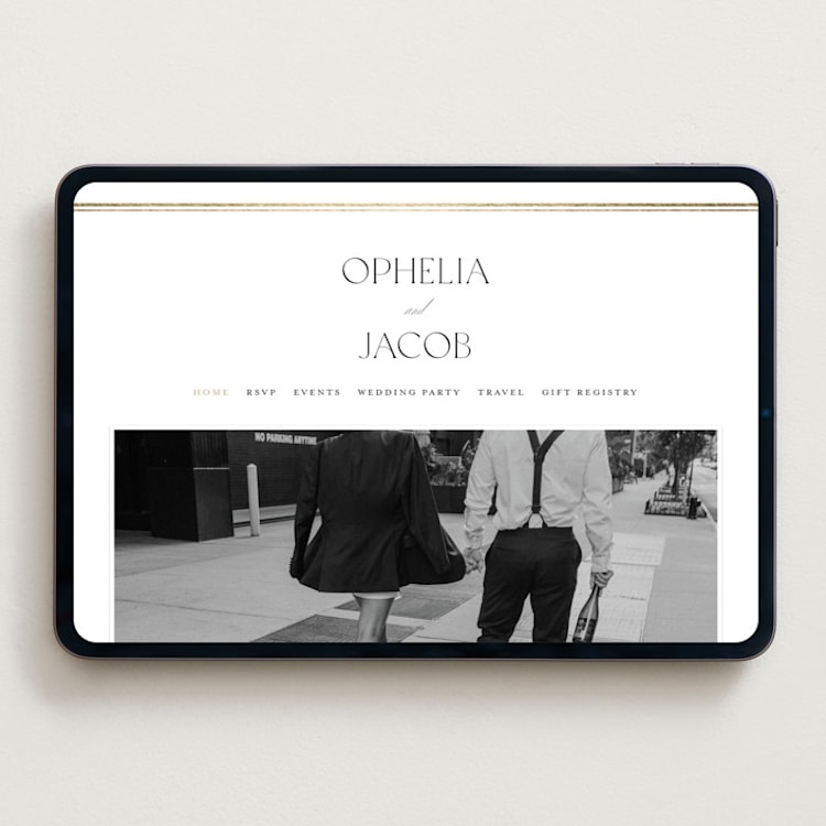 "Elegant Type" - Wedding Website in Pearl by Leah Bisch - Desktop Design