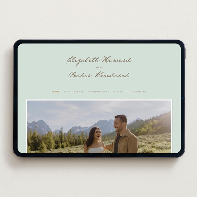 "Mountain Love" - Wedding Website in Dew by Petra Kern - Desktop Design