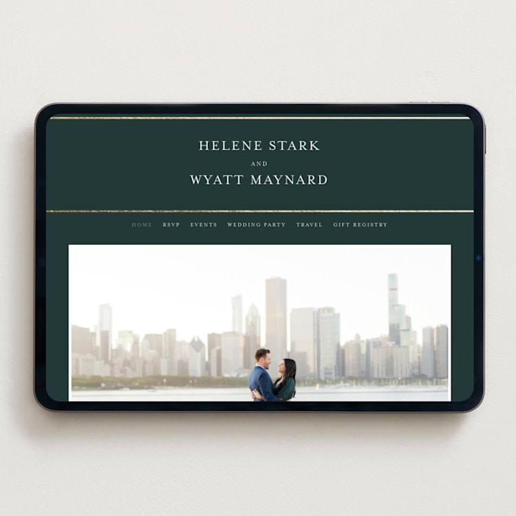 "Style and grace" - Wedding Website in Forest by Stacey Meacham - Desktop Design