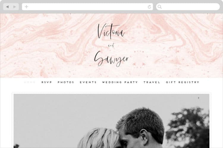 "thespian" - Wedding Website in Coral by silverscreen studio - Desktop Design