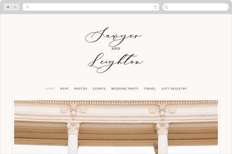"Eternal" - Wedding Website in Ecru by Carly Reed Walker - Desktop Design