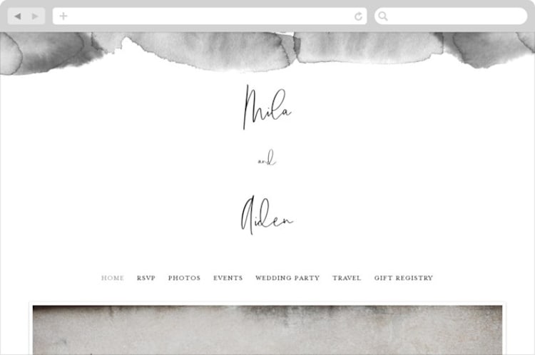 "Moxie" - Wedding Website in Ink by Design Lotus - Desktop Design