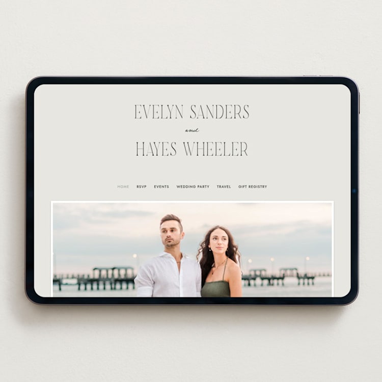 "Hayes" - Wedding Website in Forest by Blustery August - Desktop Design