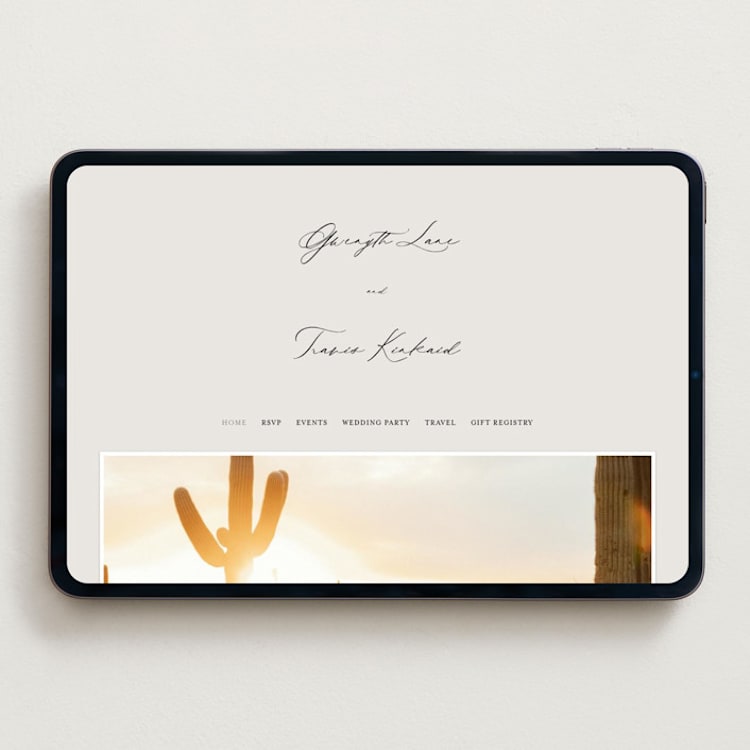 "kinkaid" - Wedding Website in Ivory by Carolyn Nicks - Desktop Design
