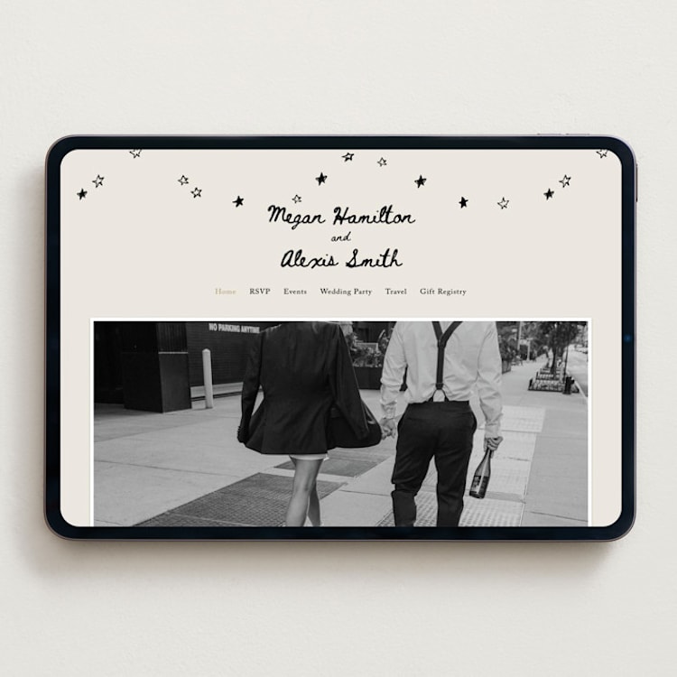 "simple monogram" - Wedding Website in Lace by Cass Loh - Desktop Design