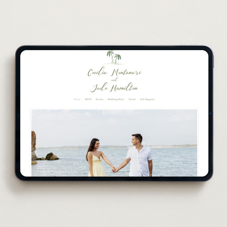 "Alento" - Wedding Website in Celeste by Pati Cascino - Desktop Design